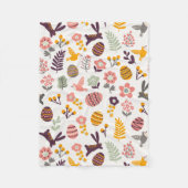 Floral Easter Spring Pattern | Fleece Blanket (Voorkant)