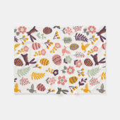 Floral Easter Spring Pattern | Fleece Blanket Deken (Voorkant (Horizontaal))