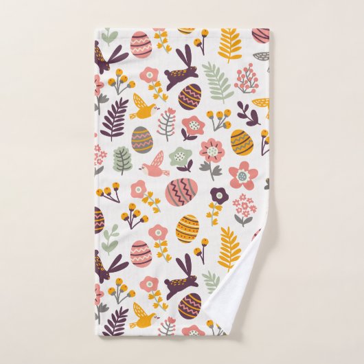 Floral Easter Spring Pattern | Handdoekset Bad Handdoek (Handdoek)