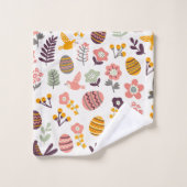 Floral Easter Spring Pattern | Handdoekset Bad Handdoek (Wasdoekje)