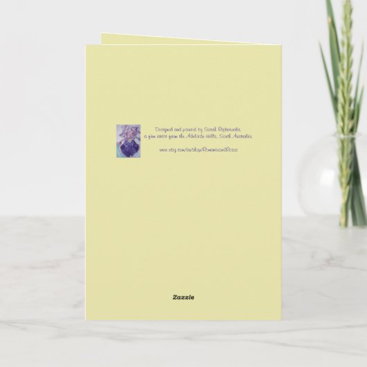 Floral Écouter Votre Intuition Carte De Devis Sage (Dos)