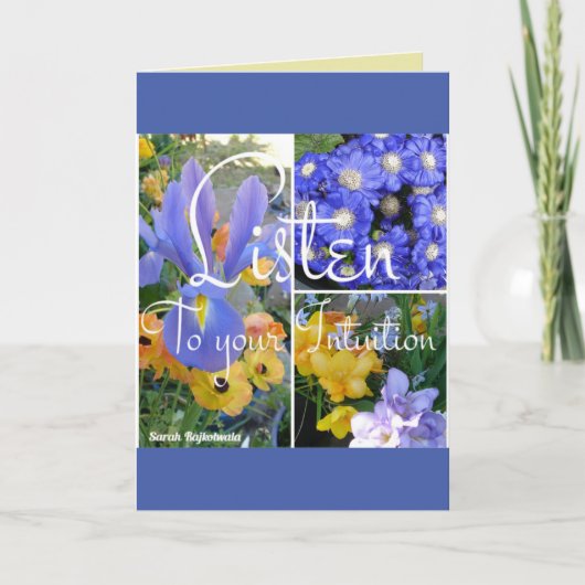 Floral Écouter Votre Intuition Carte De Devis Sage (Devant)