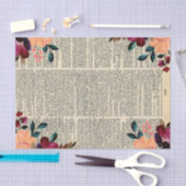 Floral Edges Dictionary Paper-lospage Tissuepapier (Craft)