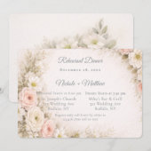 Floral Editorial Bouquet Rehearsal Dinner Kaart (Voorkant / Achterkant)