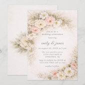 Floral Editorial Bouquet Wedding Celebration Kaart (Voorkant / Achterkant)