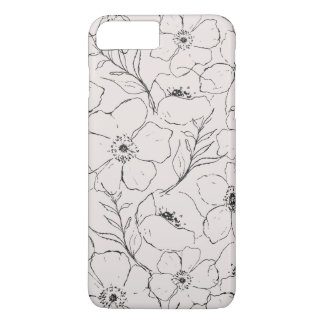 Floral eenvoud - Neutraal iPhone 8 Plus / 7 Plus Hoesje