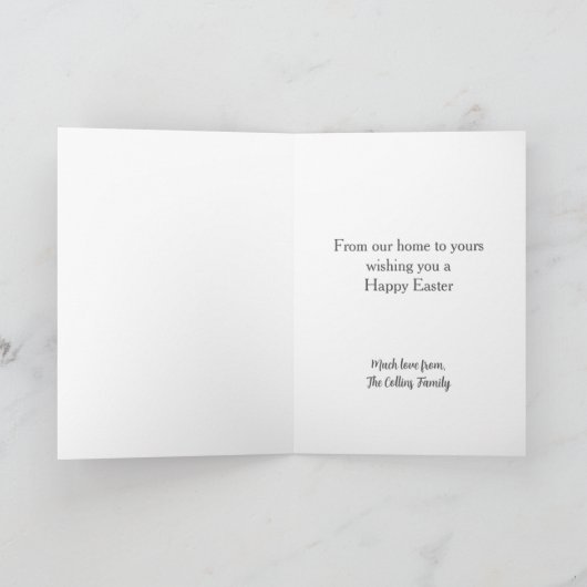 Floral Egg Easter Note Kaart (Binnen)