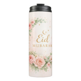 Floral Eid Mubarak – Blush Pink Islamic Gift f Thermosbeker