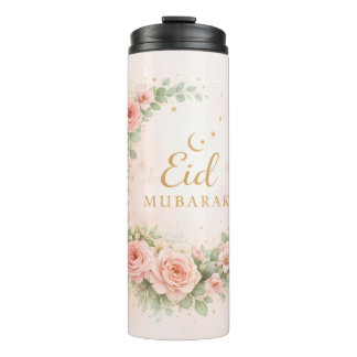 Floral Eid Mubarak – Blush Pink Islamic Gift f Thermosbeker