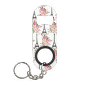 Floral Eiffel Tower Mini Flessenopener (Voorkant)