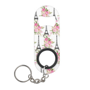 Floral Eiffel Tower Mini Flessenopener