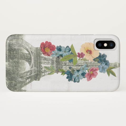 Floral Eiffel Tower | Parijs, Frankrijk Case-Mate iPhone Case (Achterkant (horizontaal))