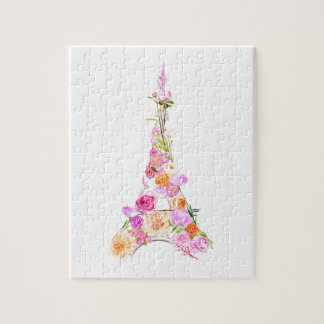 Floral eiffeltoren legpuzzel