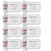 Floral Eigen adres Sticker (Voorkant)