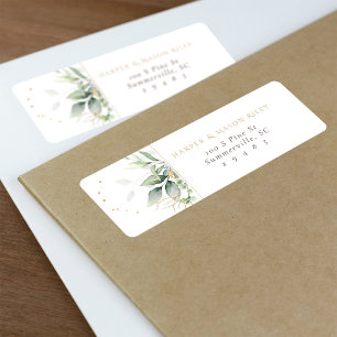 Floral Elegance Aangepaste retour adreslabel Etiket