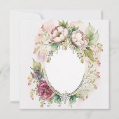 Floral Elegance Bridal Shower Invitation Kaart (Achterkant)