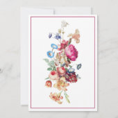 Floral Elegance Bruiloft Kaart (Achterkant)