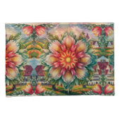 Floral Elegance: Duitse Stamp Art Body Kussen Kussensloop (Voorkant-Rechts)