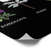 Floral Elegance Foxglove Daisy Tulip Design Poster (Hoek)