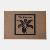 Floral Elegance: gepersonaliseerde deurmat (Voorkant)