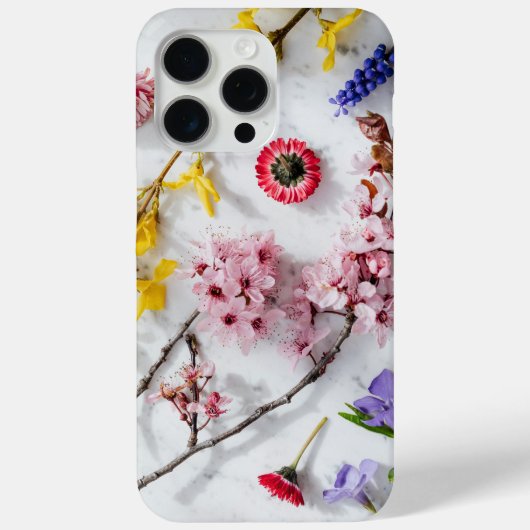 Floral Elegance iPhone 15 Pro Max Coque (Verso)