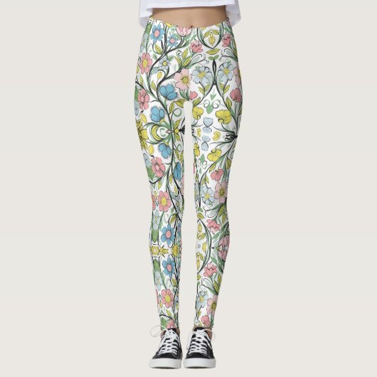 Floral Elegance Leggings 2 (Voorkant)