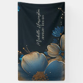 Floral Elegance Luxe Sieraden Ontwerper, Artisan Spandoek (Verticaal)