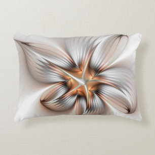 Floral Elegance Modern Abstract Fractal Art Accent Kussen