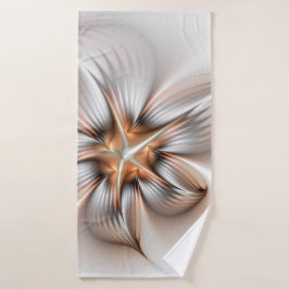 Floral Elegance Modern Abstract Fractal Art Badhanddoek