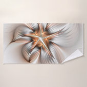 Floral Elegance Modern Abstract Fractal Art Badhanddoek (Badhanddoek)
