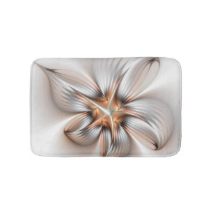 Floral Elegance Modern Abstract Fractal Art Badmat