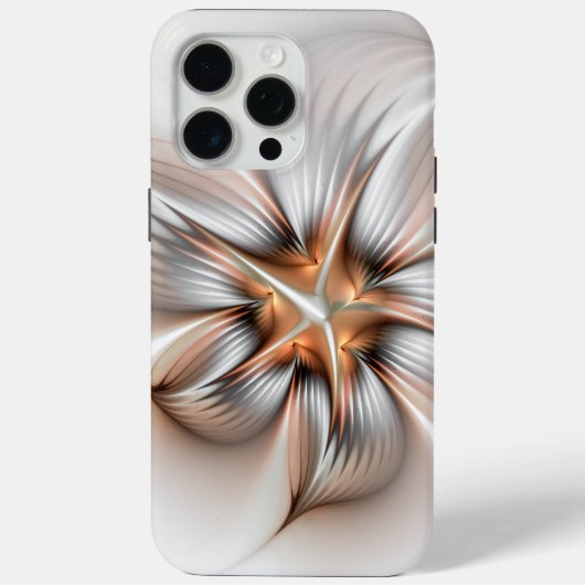 Floral Elegance Modern Abstract Fractal Art Case-Mate iPhone Case (Achterkant)