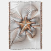 Floral Elegance Modern Abstract Fractal Art Deken (Voorkant Verticaal)