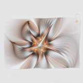 Floral Elegance Modern Abstract Fractal Art Golfhanddoek (Horizontaal)