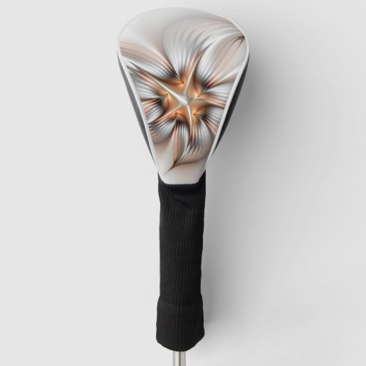 Floral Elegance Modern Abstract Fractal Art Golfheadcover (Voorkant)
