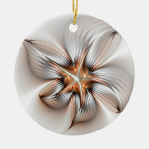 Floral Elegance Modern Abstract Fractal Art Keramisch Ornament