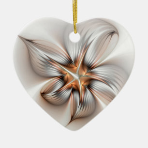 Floral Elegance Modern Abstract Fractal Art Keramisch Ornament