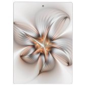 Floral Elegance Modern Abstract Fractal Art Klembord (Achterkant)