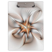 Floral Elegance Modern Abstract Fractal Art Klembord (Voorkant)