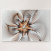 Floral Elegance Modern Abstract Fractal Art Legpuzzel (Horizontaal)