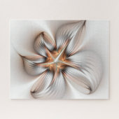 Floral Elegance Modern Abstract Fractal Art Legpuzzel (Horizontaal)