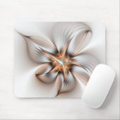 Floral Elegance Modern Abstract Fractal Art Muismat (Met muis)