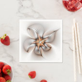 Floral Elegance Modern Abstract Fractal Art Servet (Insitu)