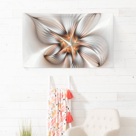 Floral Elegance Modern Abstract Fractal Art Spandoek (Insitu)