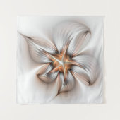 Floral Elegance Modern Abstract Fractal Art Wandkleed (Voorkant)