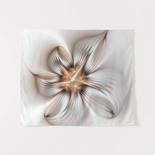 Floral Elegance Modern Abstract Fractal Art Wandkleed (Voorkant (horizontaal))