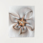 Floral Elegance Modern Abstract Fractal Art Wandkleed (Voorkant)