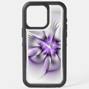Floral Elegance Modern Abstract Violet Fractal Art