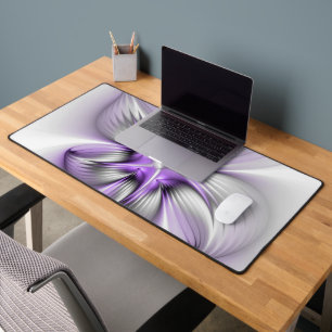 Floral Elegance Modern Abstract Violet Fractal Art Bureaumat