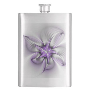 Floral Elegance Modern Abstract Violet Fractal Art Flacon